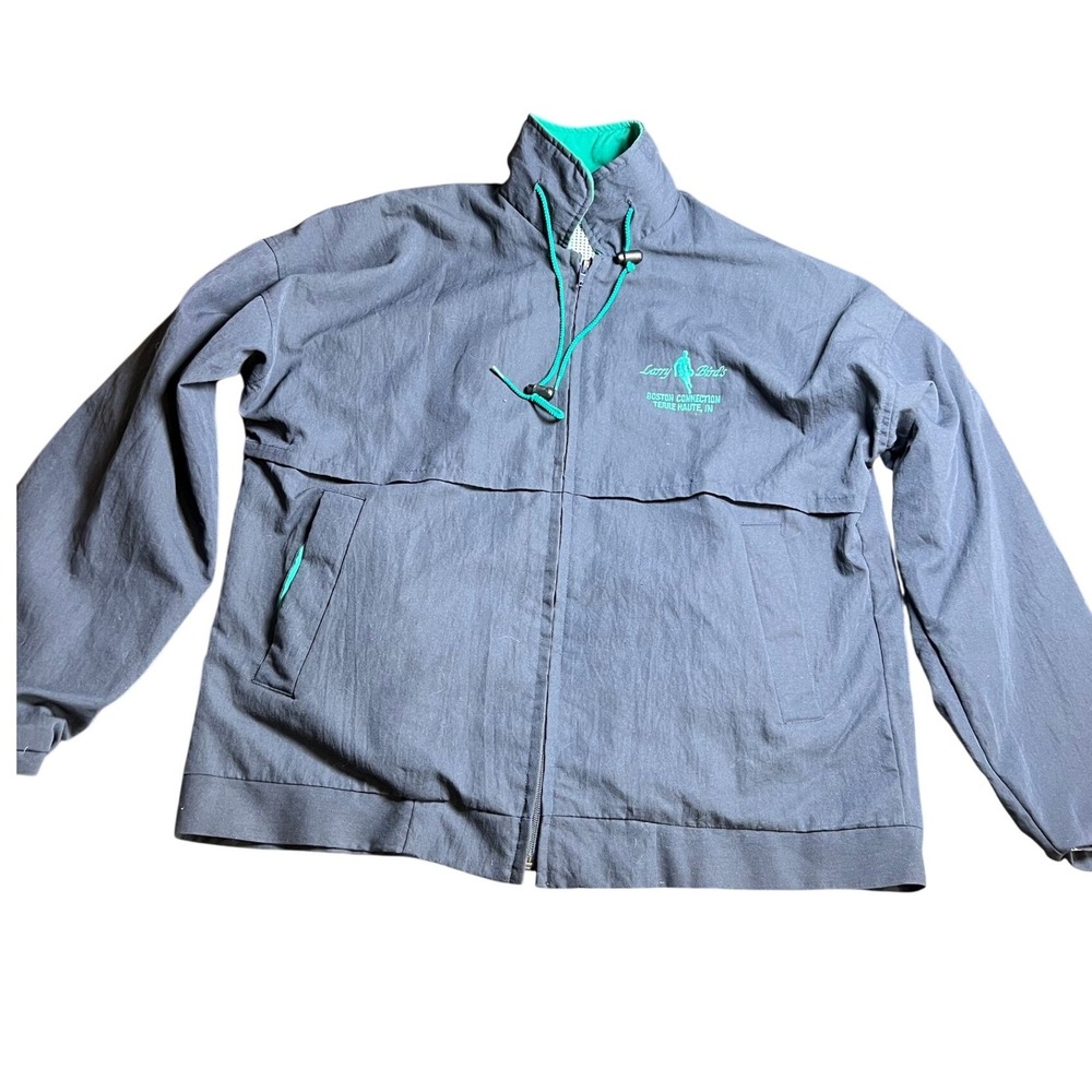 Vintage Larry Birds Boston Connection Mens Jacket zip up‎ Medium Celtics